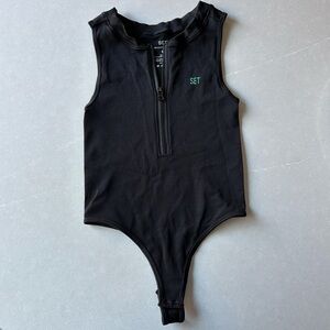 *Never Worn* SET ACTIVE Sculptflex Ribbed Bodysuit | Black | Size Small